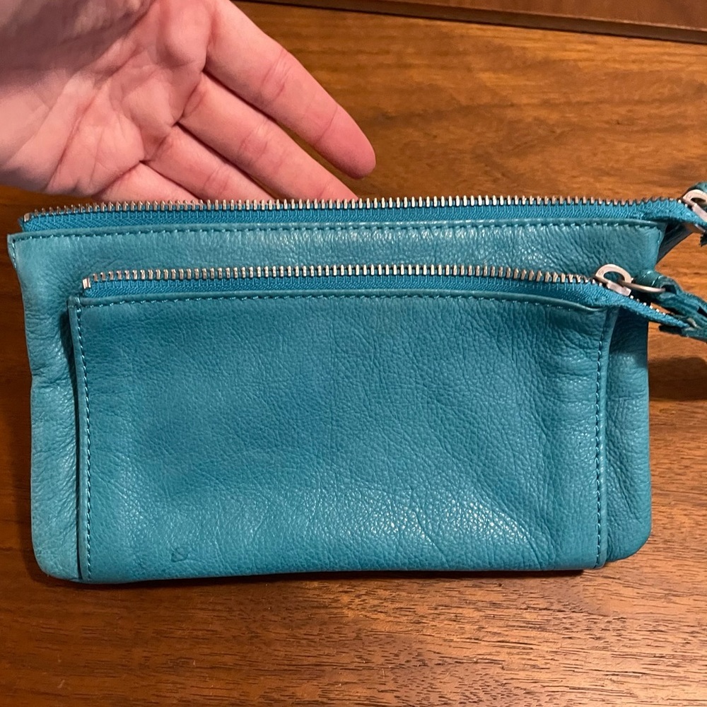 L.K. Berlin Teal Clutch